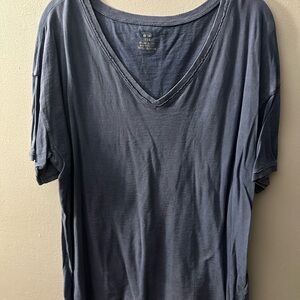 Aerie Slate Blue V-Neck Top